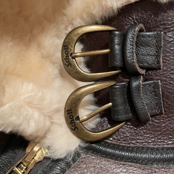 MENS SCHOTT CLASSIC B-3 SHEEPSKIN LEATHER BOMBER - Picture 5 of 16